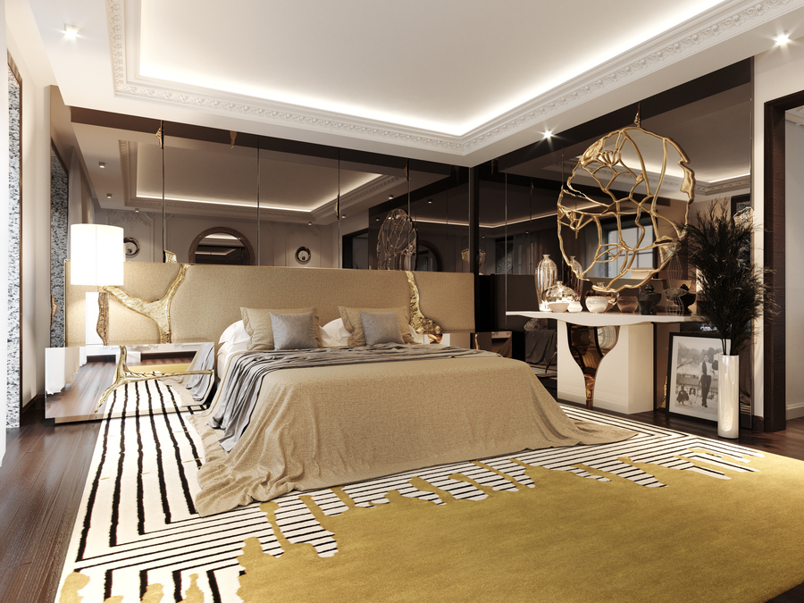 bedroom with yellow rug home inspiration ideas