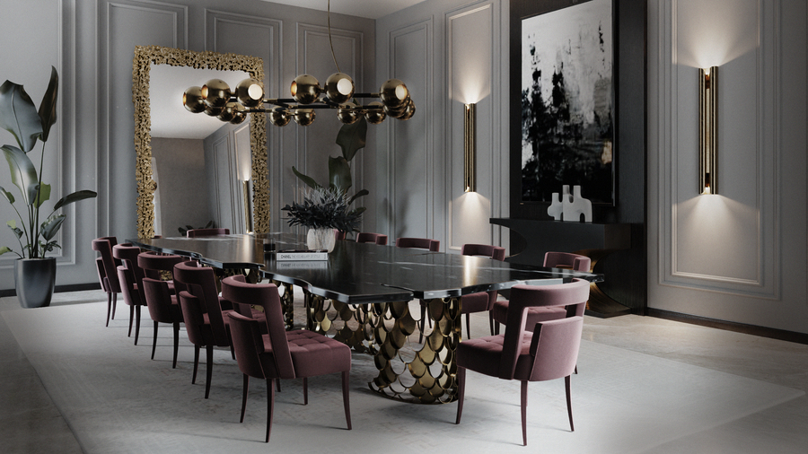 Modern Dining Room Tables Fit For A, High End Dining Table Decor
