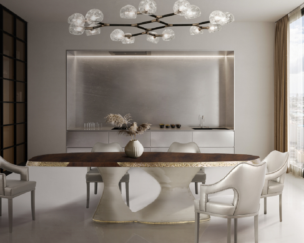 Contemporary Dining Room Design Give The Twist That Your House Needs - With A Brass Chandelier home inspiration ideas