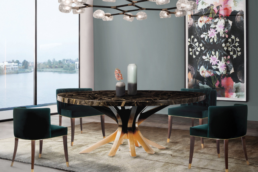 Contemporary Dining Room Design Give The Twist That Your House Needs - With Green Bourbon Dining Chairs home inspiration ideas