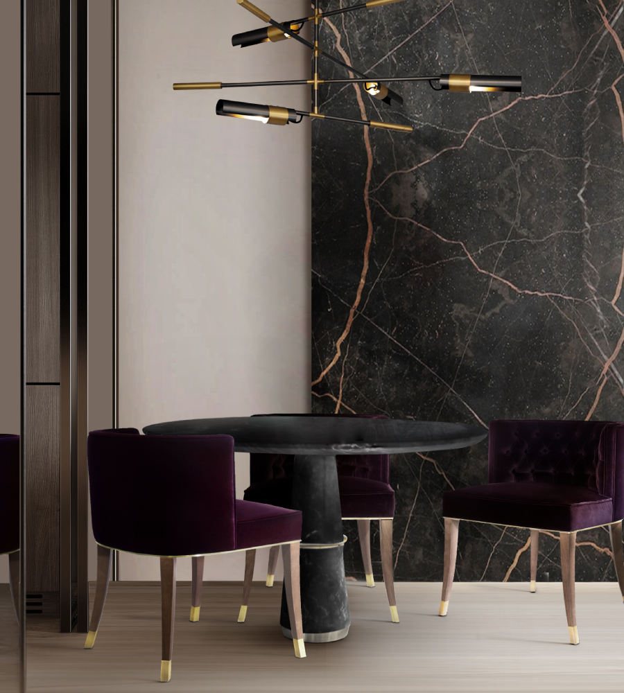 Contemporary Dining Room Design Give The Twist That Your House Needs - With Velvet Dining Chair home inspiration ideas