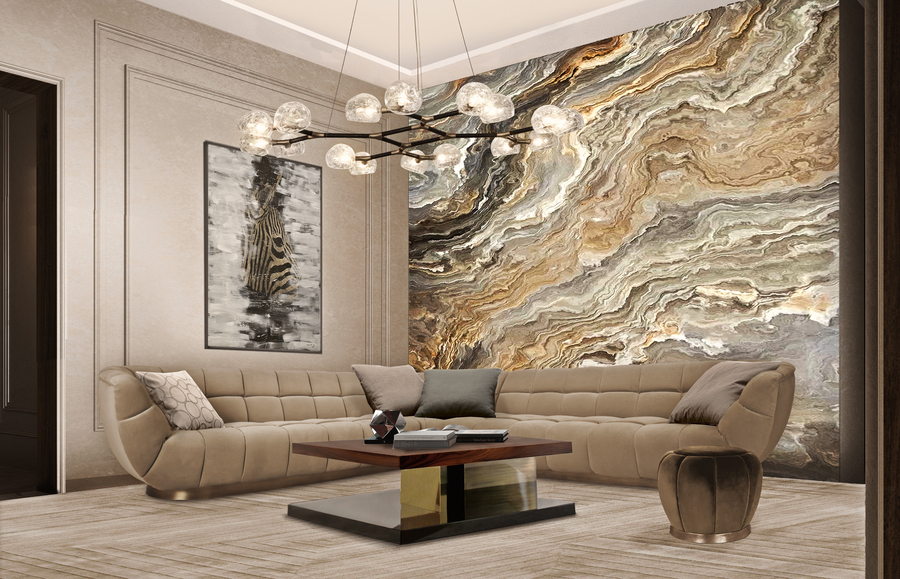 Luxurious Living Room Design: An Impressive Visual Aesthetic