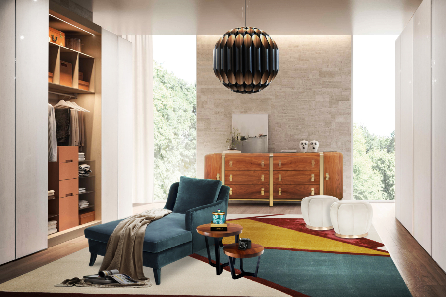 Bedroom Decor To Help You Achieve The Most Comfortable Design - With a Blue Velvet Chaise Loungue home inspiration ideas