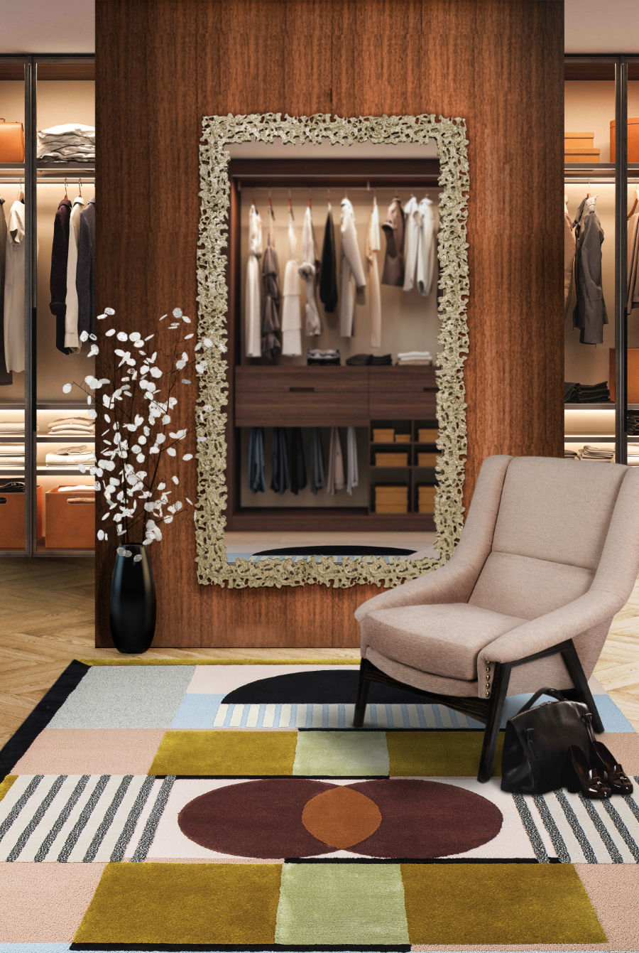 Modern Closets To Get Ready For Your Day - With A INCA Armchair home inspiration ideas