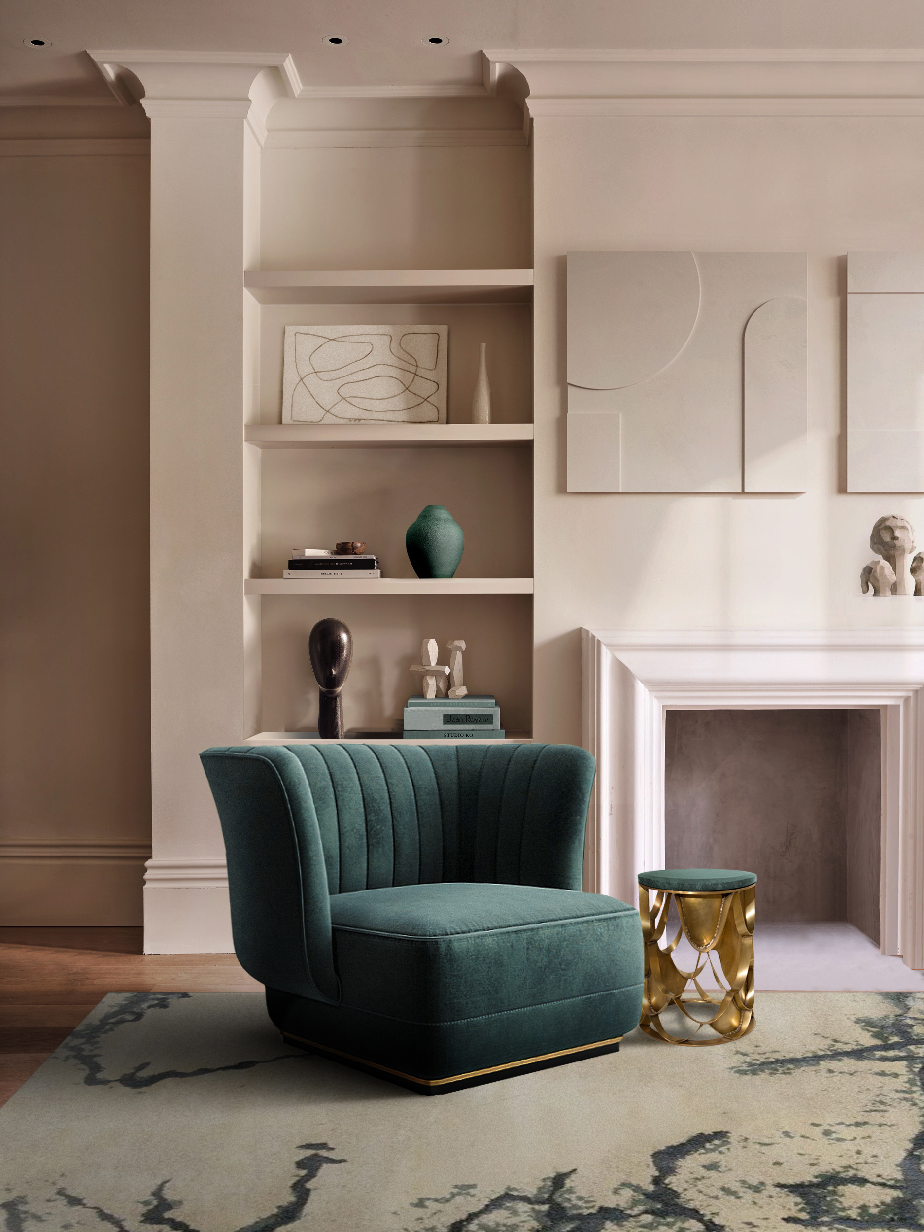 Contemporary living room corner with the Elk Armchair - Contemporary Living Room Decor: Create Unique Interior Designs  home inspiration ideas