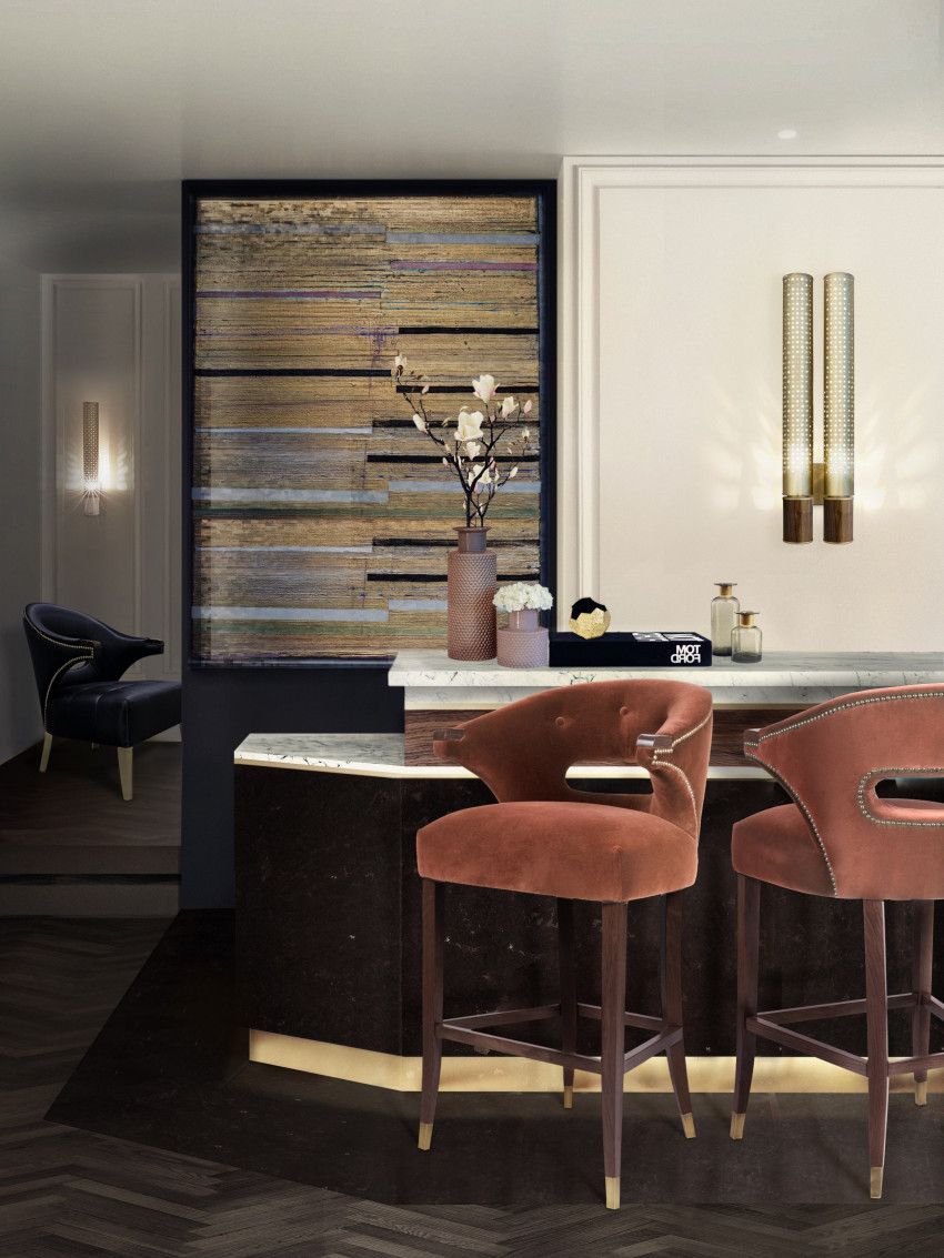 Contemporary bar design with nanook bar chair home inspiration ideas