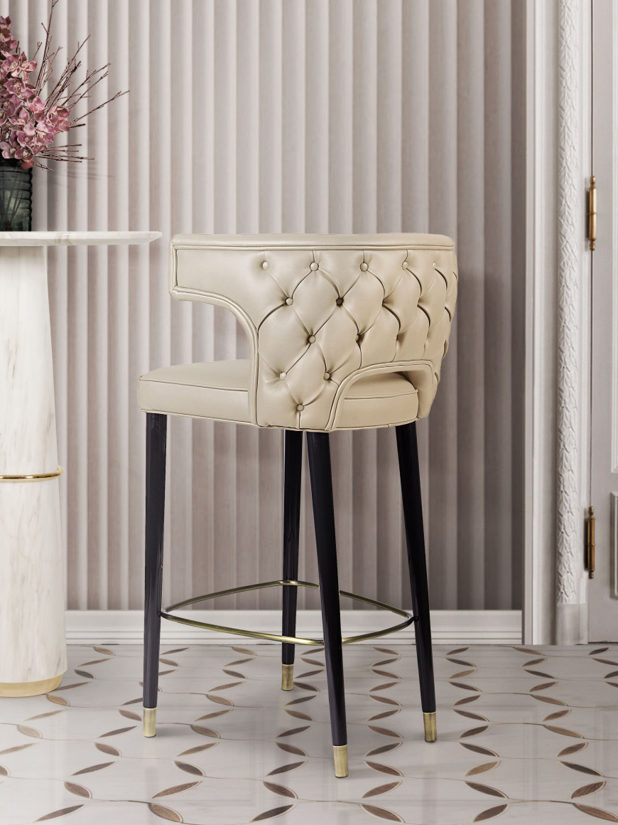 Modern Bar design with beige Kansas Bar chair. home inspiration ideas