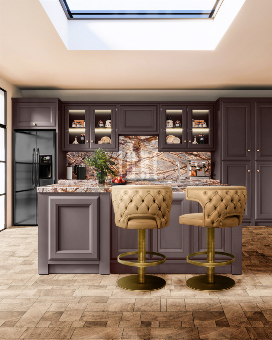 5 Modern Kitchen Ideas To Inspire You_Neutral And Golden Modern Kitchen Design home inspiration ideas
